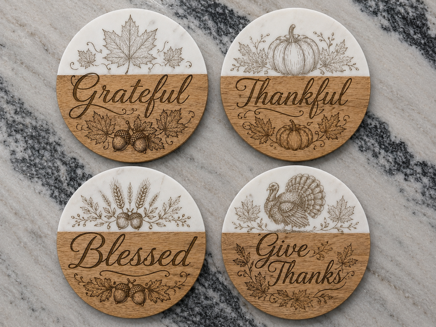 Laser Engraved Coasters
