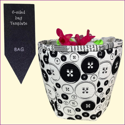Box Bag Template - 6-sided Long
