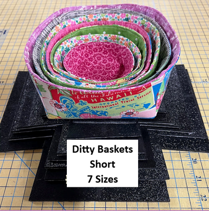 Ditty Basket Templates - Multiple Sizes