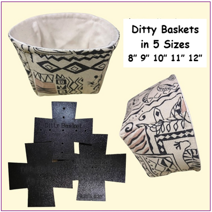 Ditty Basket Templates - Multiple Sizes