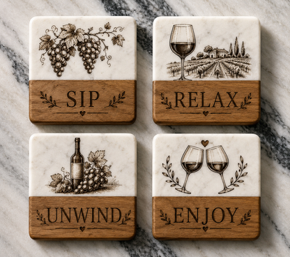Laser Engraved Coasters