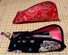 Down the Middle -2 sizes: Pencil Case or Travel Hand Sanitizer Case