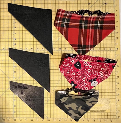 Dog Cat Bandana Templates - Elastic Slip On