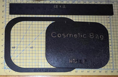 Cosmetic Bag, Fussy Cut Frame, Ruler