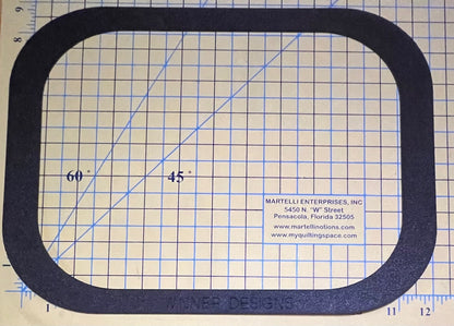 Cosmetic Bag, Fussy Cut Frame, Ruler