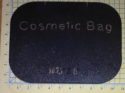 Cosmetic Bag, Fussy Cut Frame, Ruler