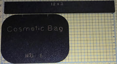 Cosmetic Bag, Fussy Cut Frame, Ruler