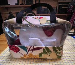 Cosmetic Bag, Fussy Cut Frame, Ruler