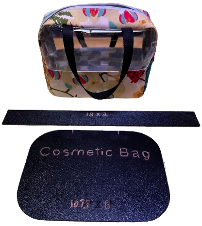 Cosmetic Bag, Fussy Cut Frame, Ruler