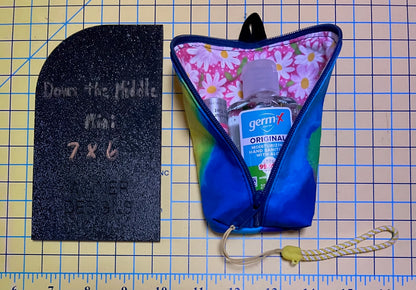 Down the Middle Mini Bag Template for Hand Sanitizer