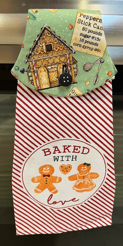 Towel Topper - Apple Core & Fussy Cut Frame V2