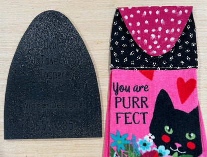 Towel Topper Oval Tab Top Template