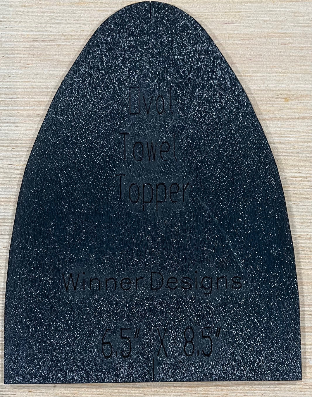 Towel Topper Oval Tab Top Template