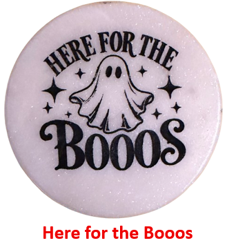 Halloween Coasters - Laser Etched Marble Halloween Ghost Coasters