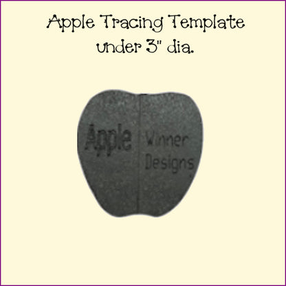 Apple Templates for Potholders, Coasters & more 3.75", 6" & 8"