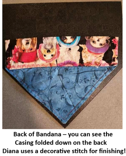 Dog Cat Bandanas - NEW Size! - Traditional Collar Insert Style
