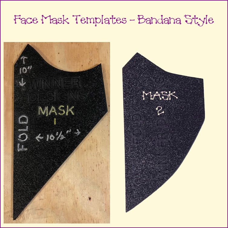 Face Mask Templates - Bandana Style