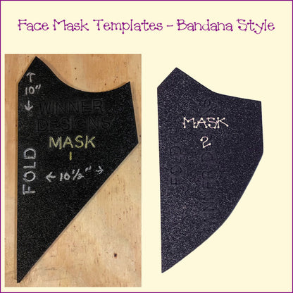 Face Mask Templates - Bandana Style