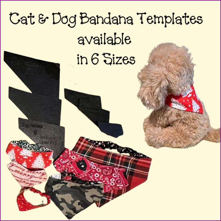 Dog Cat Bandana Templates - Elastic Slip On