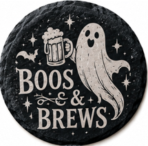 Halloween Coasters - Laser Etched Slate