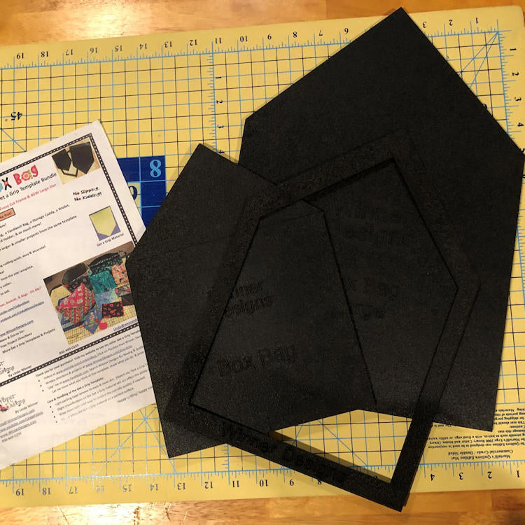 Box Bag 2 Templates, 1 Fussy Cut Frame Bundle plus L Bag Pattern Version 2