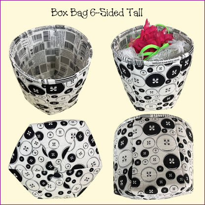 Box Bag Template - 6-sided Long