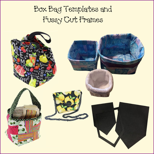 Box Bag Templates and Fussy Cut Frames