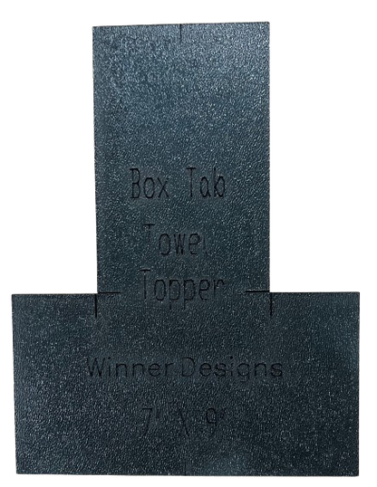 Towel Topper Box Tab Template