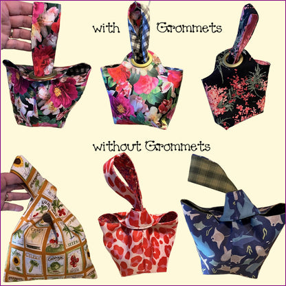 Boxy Knot Bag Template, Grommet Placement Tool, Grommets