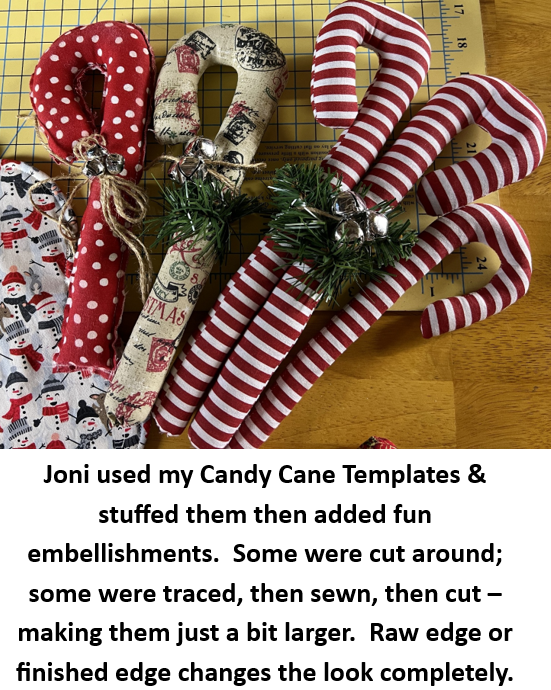 Christmas Candy Cane Templates