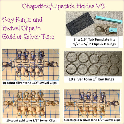 Chapstick Lipstick Lip Balm Holder Template V2