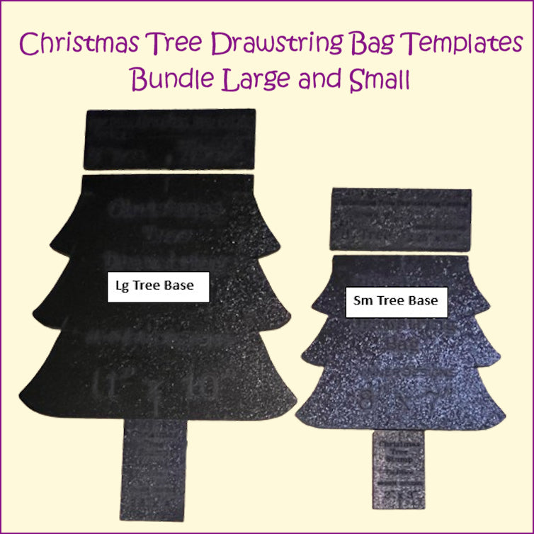 Christmas Tree Drawstring Bag Templates