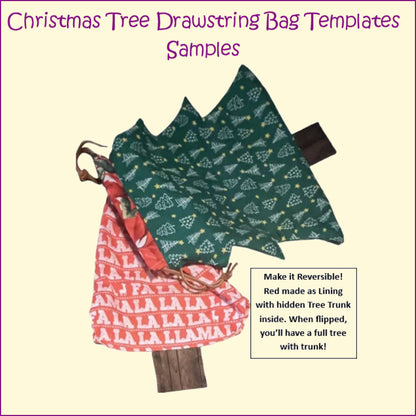 Christmas Tree Drawstring Bag Templates
