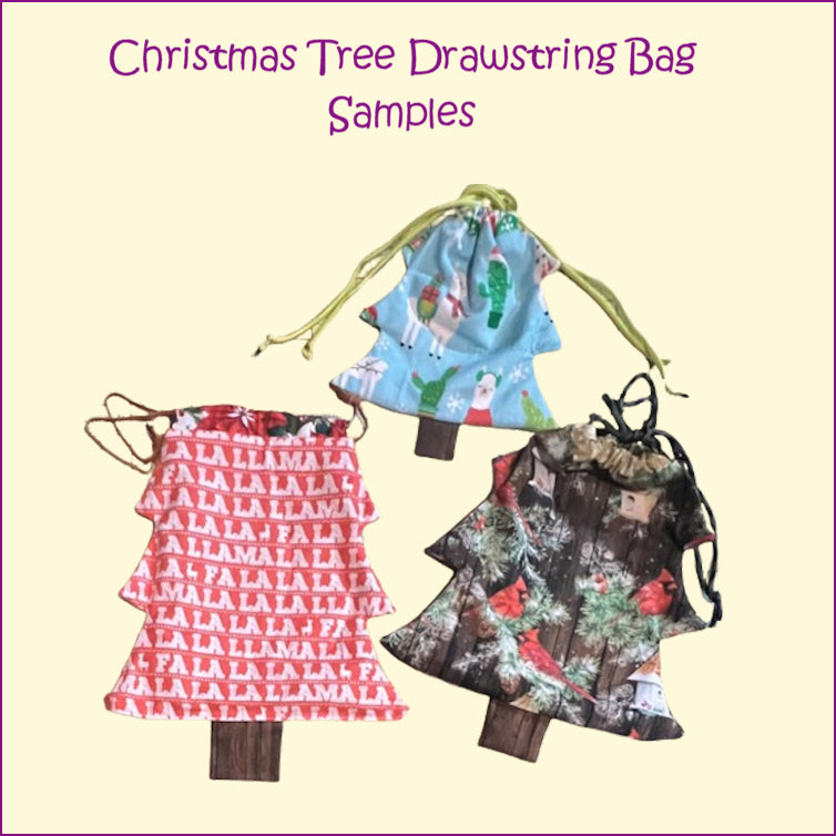 Christmas Tree Drawstring Bag Templates