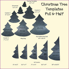 Christmas Tree Full & Half Templates