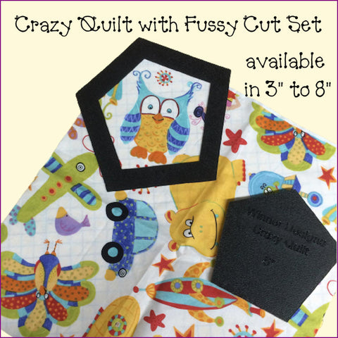 Crazy Quilt with Fussy Cut Template Set