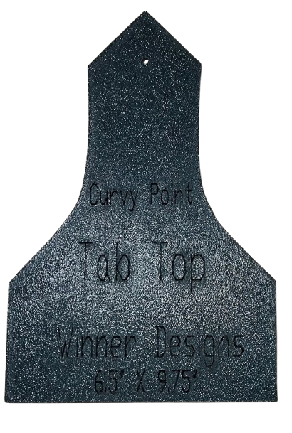 Towel Topper Curvy Point Tab Top Template