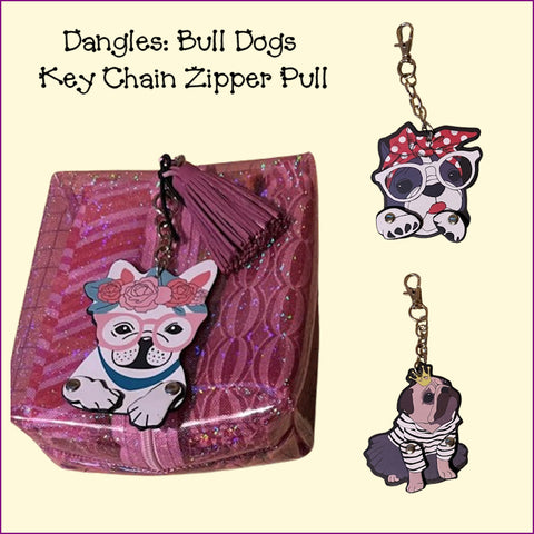 Dangles: Bull Dogs Key Chain Zipper Pull