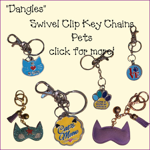 Dangles: Hardware Swivel Clip/Key Chain: Pets