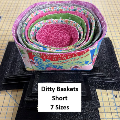 Ditty Basket Templates - Multiple Sizes