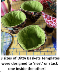 Ditty Basket Templates - Multiple Sizes
