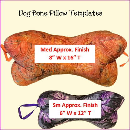 Dog Bone Templates XS, Sm, Med - Toy, Neck Pillows