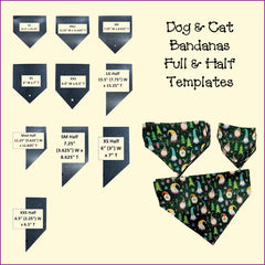 Dog Cat Bandanas - Traditional Collar Insert Style