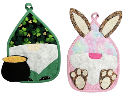 Gnome Pot Holder, Mug Rug, Coaster