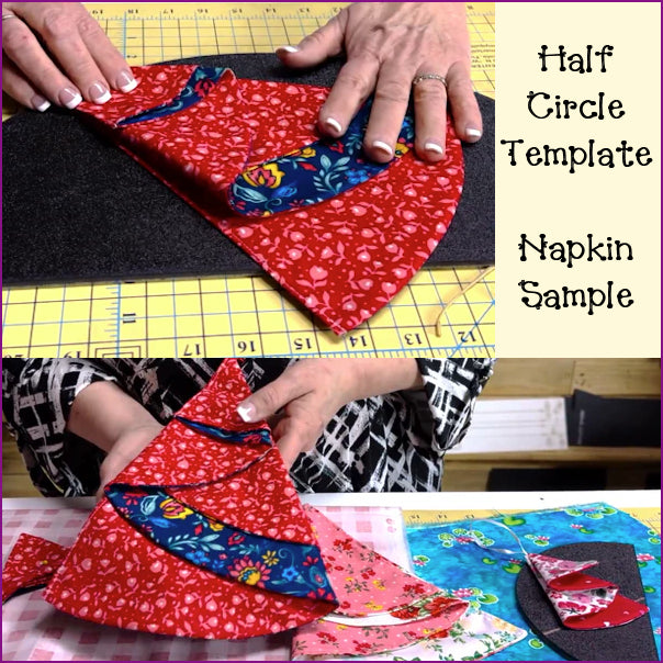 Half Circle Templates - Folded Tree Napkins, Pie/Plate Carrier