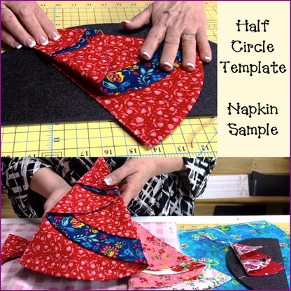 Half Circle Templates - Folded Tree Napkins, Pie/Plate Carrier