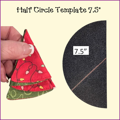 Half Circle Templates - Folded Tree Napkins, Pie/Plate Carrier