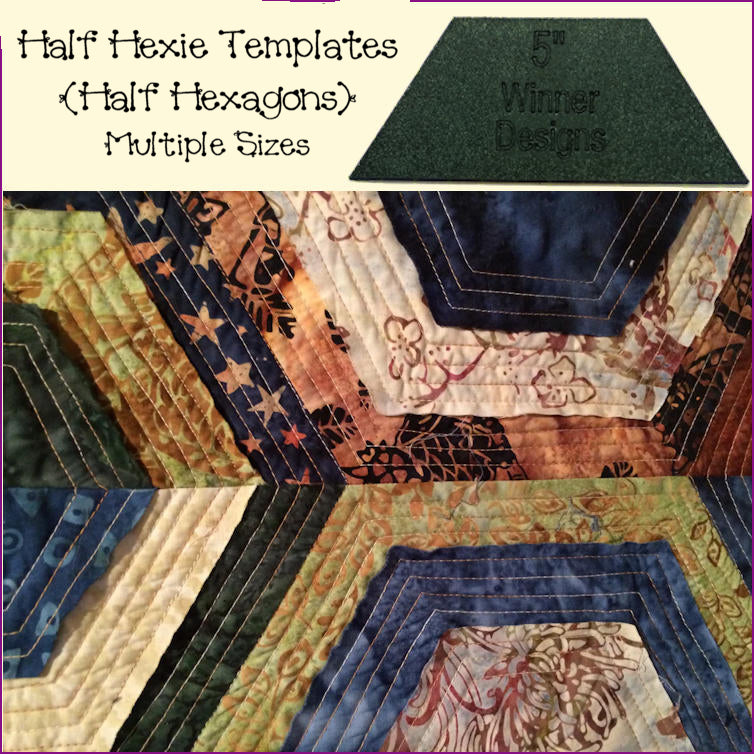 Half Hexies (Hexagon) - Multiple Sizes