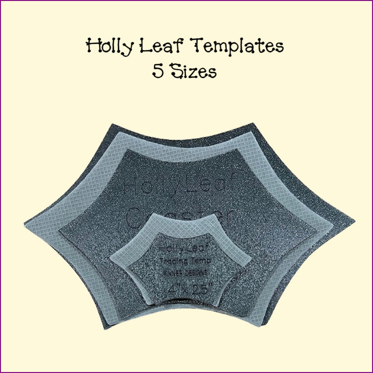 Christmas Holly Leaf Templates