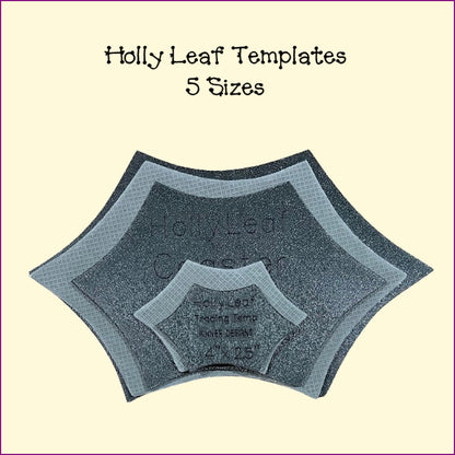 Christmas Holly Leaf Templates